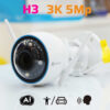 Camera không dây ngoài trời Ezviz CS-H3 3K 5MP, vẫy tay gọi điện, đàm thoại 2 chiều, phát hiện con người