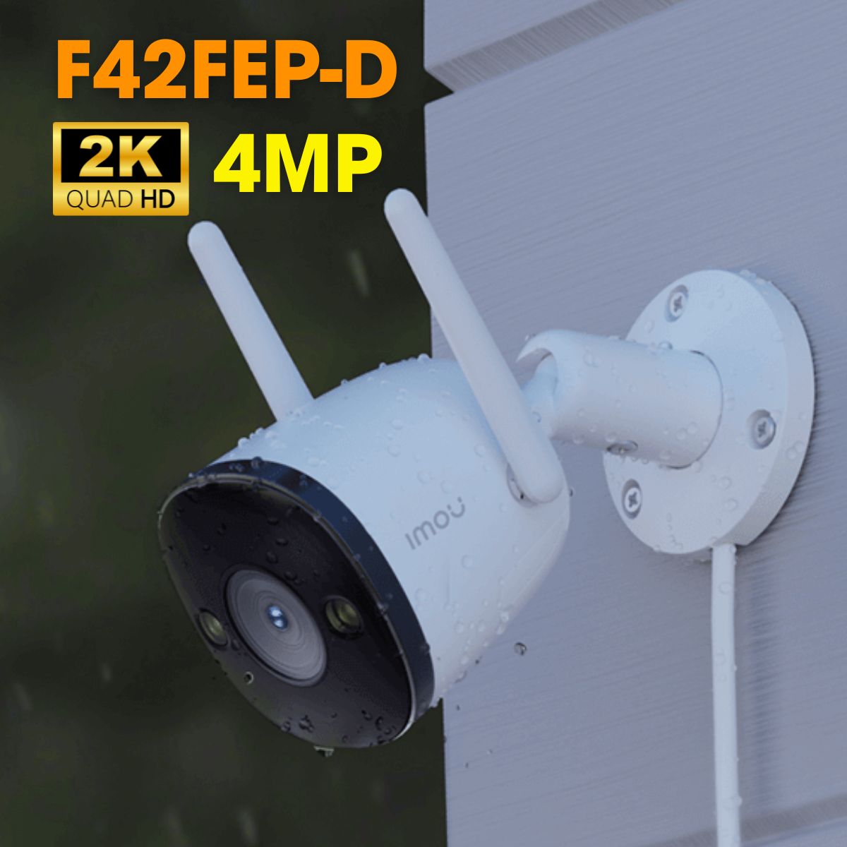 Camera ngoài trời Imou IPC-F42FEP-D 4MP 2K, H.265, IP67, thẻ nhớ Micro SD, đàm thoại 2 chiều
