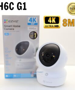Camera Wifi trong nhà Ezviz H6C G1 4K 8MP Kết nối Wi-Fi 6 băng tần kép 2.4GHz/5GHz, Phát hiện chuyển động thông minh
