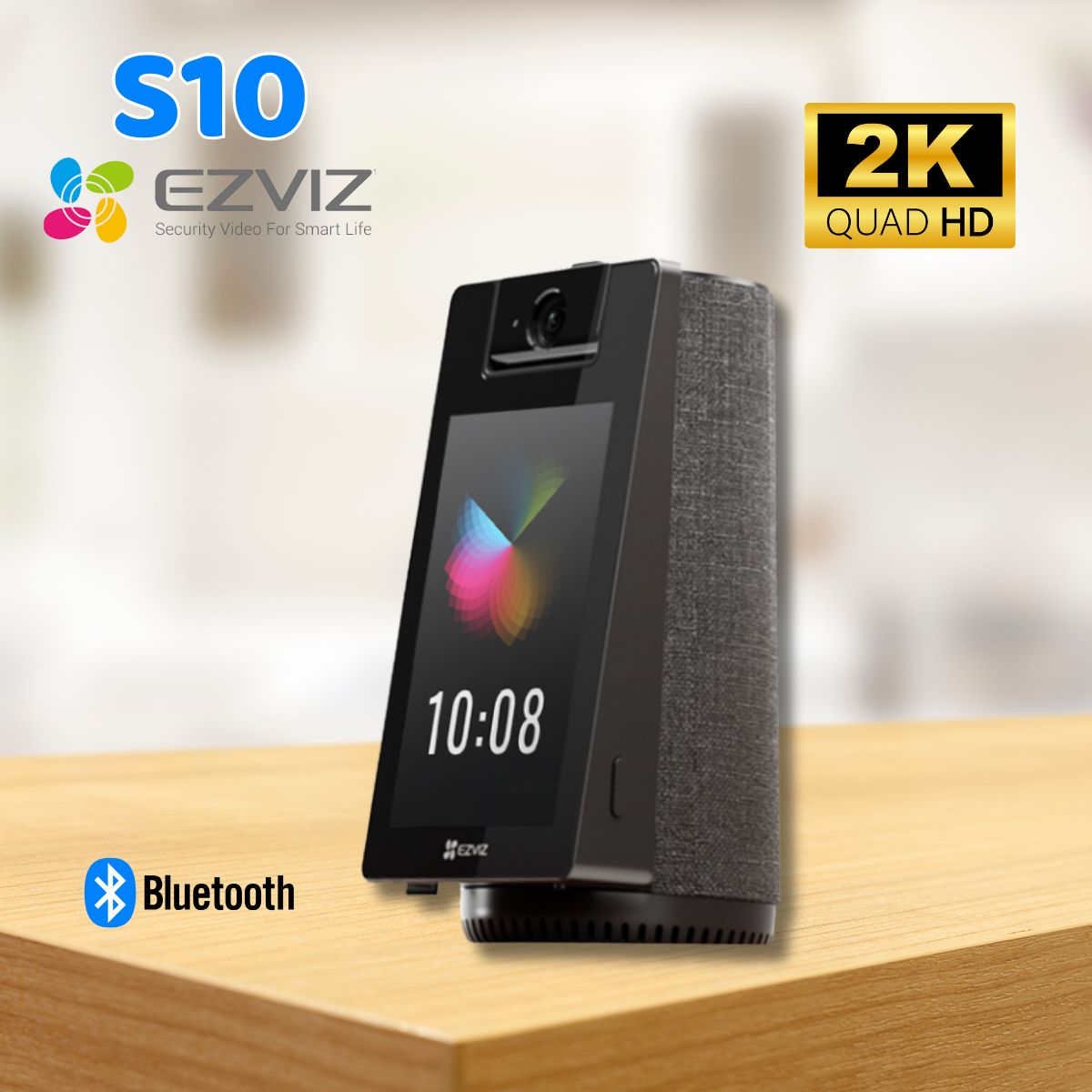 Camera gọi video thông minh Ezviz S10 2K Kết hợp Bluetooth, Theo dõi chuyển động, Phát hiện tiếng khóc