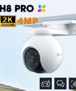 Camera Ezviz H8 Pro 2K 4MP phát hiện người/xe AI, đèn flash & còi báo động, trò truyện 2 chiều